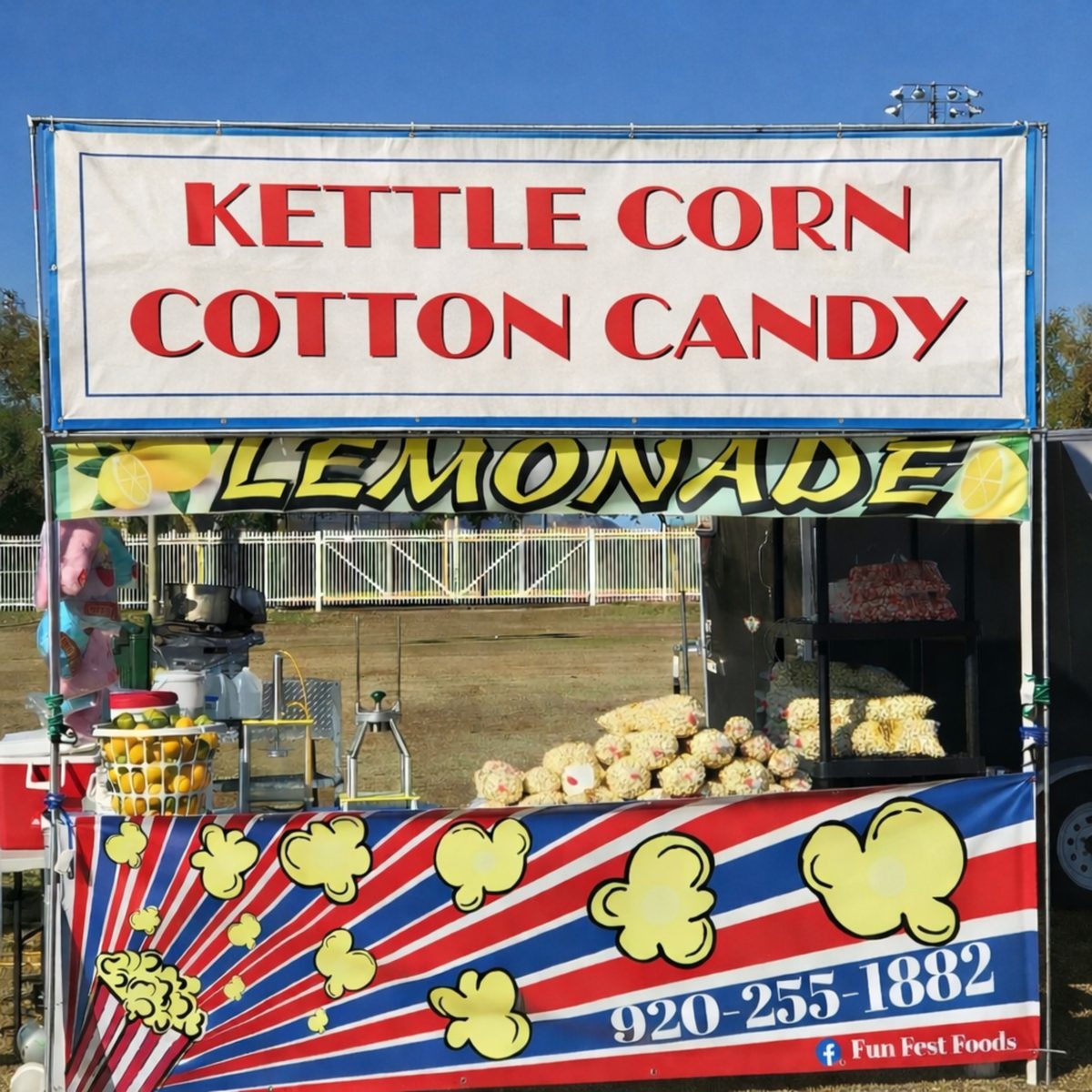 Fun Fest Foods concession setup for Green Bay company picnics and corporate events